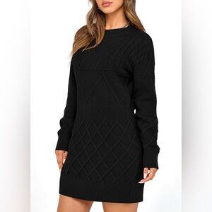 •NWT• Oversized Black Knit Dress